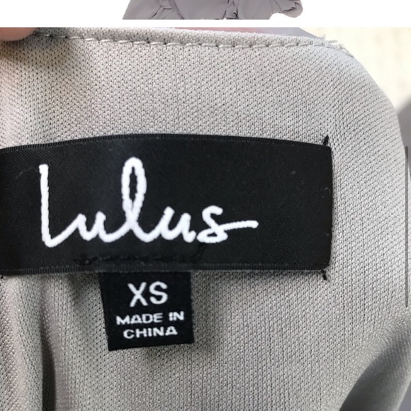 Lulu’s Stars in Your Eyes Grey Handkerchief Dress - Picture 3 of 5